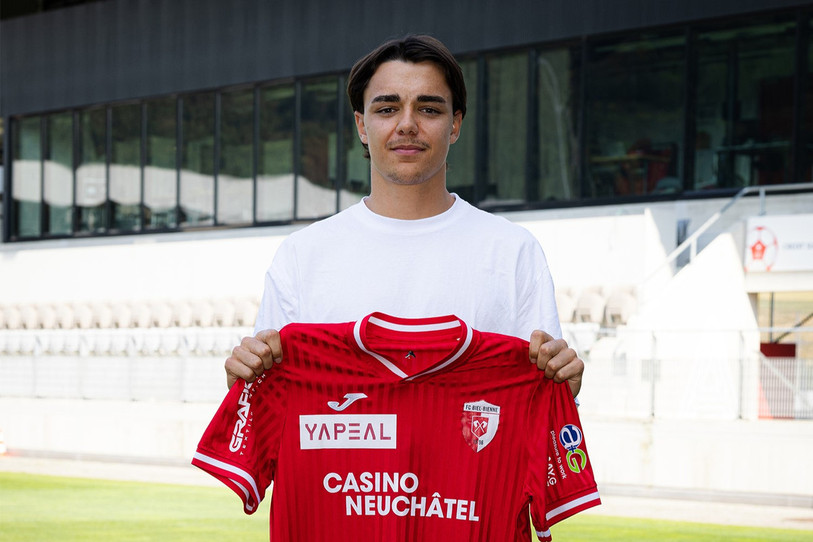 Thoma Monney va porter le maillot du FC Bienne lors de la saison 2023/2024 (photo : FC Bienne).