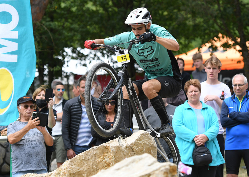 Vito Gonzalez de Malleray-Bévillard fait partie de la sélection suisse pour les championnats du monde en vélo trial. (Photo: Stéphane Gerber/Bist)