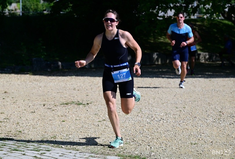Camille Borruat (ici lors du triathlon de La Neuveville). (Photo : archives Georges Henz)