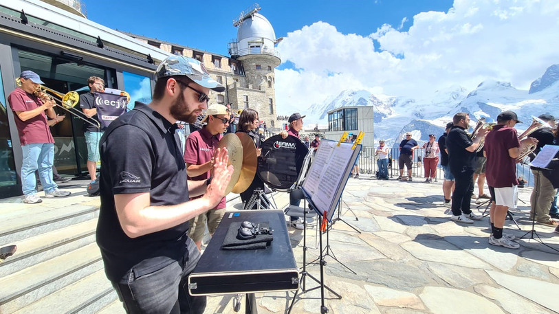 L'ECJ a donné un concert au Gornergrat (photo : Emilie Duclay).