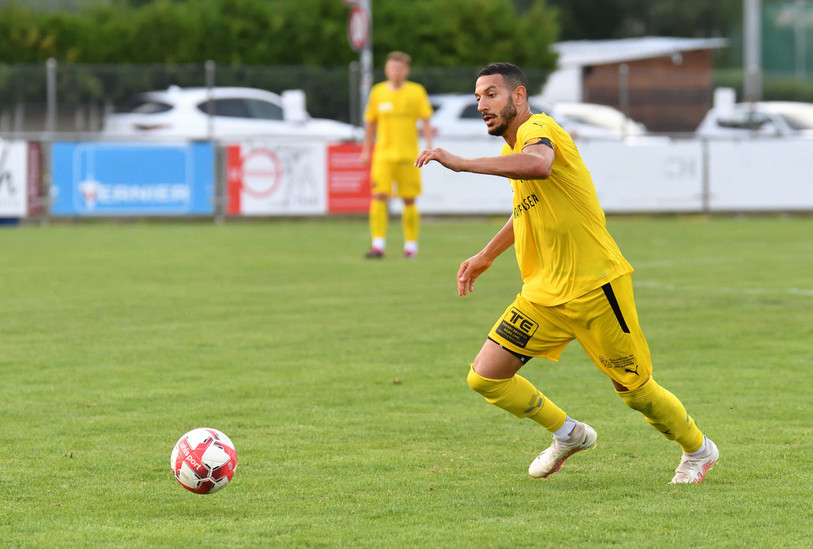 Samir Nouicer a redonné de l'espoir au FC Bassecourt grâce à son but et à son volume de jeu... mais en vain (photo : archives Georges Henz).