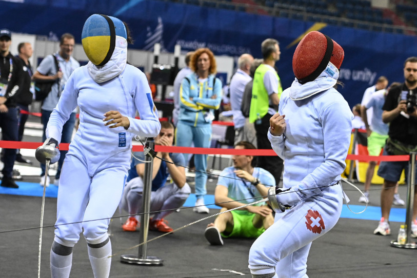Pauline Brunner (à droite) et son équipe n'ont pas pu ramener de médailles de Milan. (Photo archives: Bizzi/Swiss Fencing)