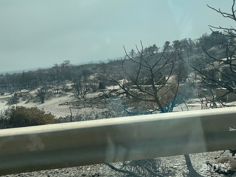 Une habitante de Courtelary fait partie des touristes qui ont été témoins de l'incendie spectaculaire sur l'île de Rhodes. (Photo Molly Tuscher)