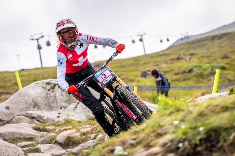 Camille Balanche a parfaitement maîtrisé la deuxième moitié de course samedi. (Photo : Keystone/Maxime Schmid)