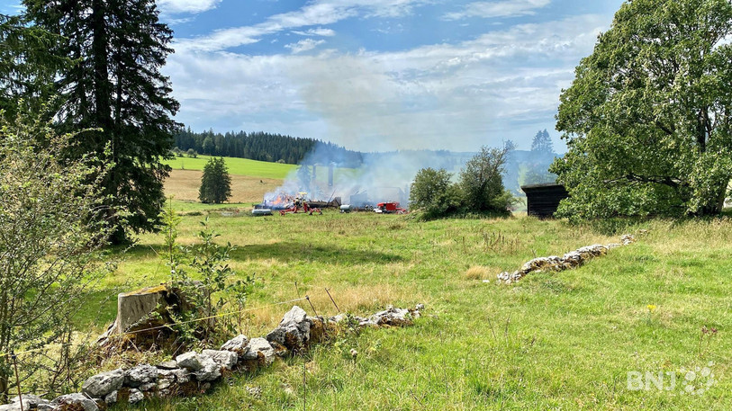 Les flammes ont très rapidement ravagé la ferme.