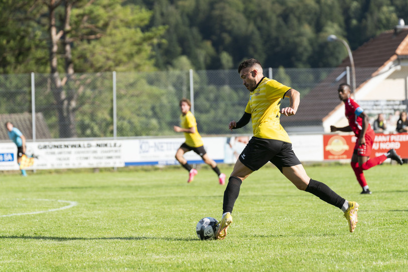 Danilo Biferi et le FC Erguël n'ont pas trouvé la faille mardi soir. (Photo : archives/ Lukas Brügger).