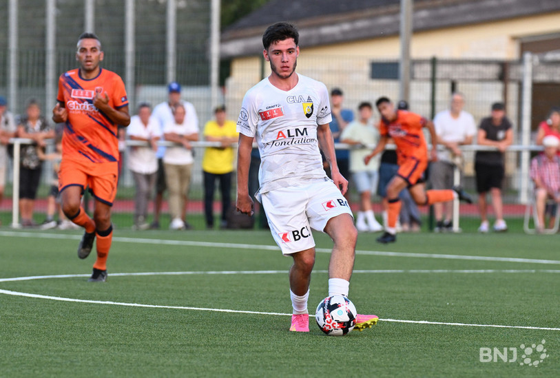 Altin Shala s’est fait l’auteur d’un doublé qui a mis les SR Delémont
sur les rails de la qualification. (photo : Georges Henz)