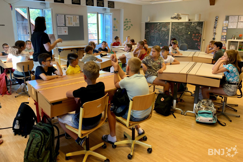 La classe de 7-8P de Soyhières a accueilli ce lundi les élèves de retour des grandes vacances.