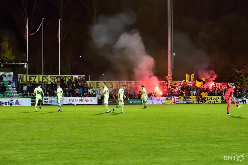 Les SR Delémont avaient déjà accueilli St-Gall en Coupe de Suisse le 26 octobre 2017 à l'occasion des 8es de finale. (Photo d'archives : Georges Henz)