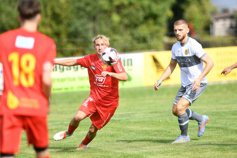 Maxime Eschmann va troquer le maillot rouge du FCTT pour la tunique verte du FCC. (Photo : archives Bist/Stéphane Gerber)