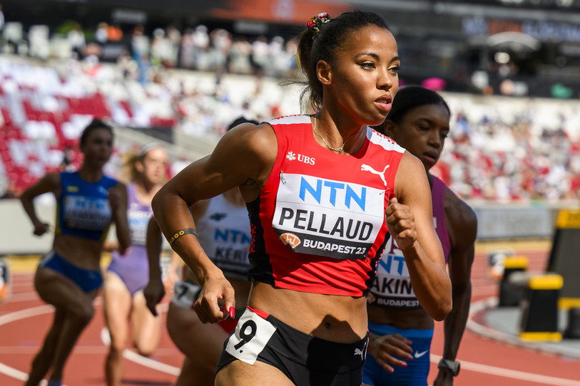 Rachel Pellaud n'a pas pu suivre le rythme de ses adversaires sur la fin de son 800 m (photo : KEYSTONE/Jean-Christophe Bott).