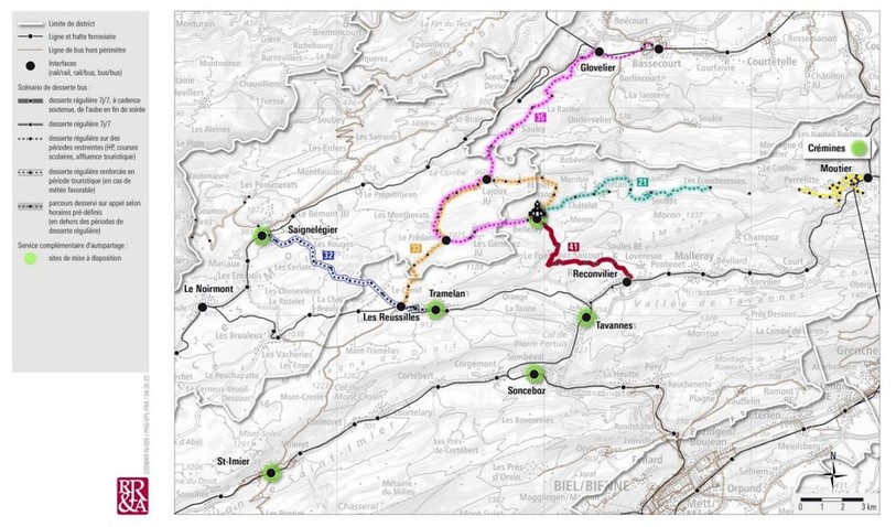 Le projet de mobilité globale du site de Bellelay. (Photo: CRT1)