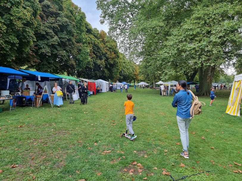 Il y avait une quarantaine de stands au Festival Biu en Vert le les 26 et 27 août. (Photo : Festival Biu en Vert)