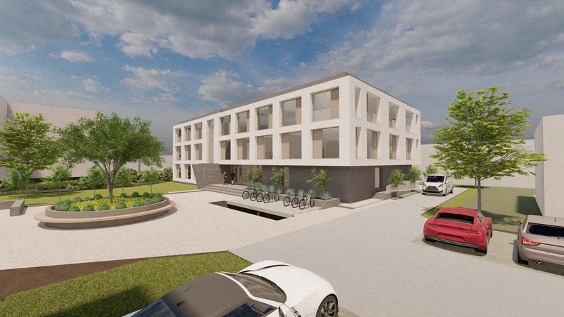 Le projet de bâtiment du centre médical à Bassecourt. (Photo : Idril SA)