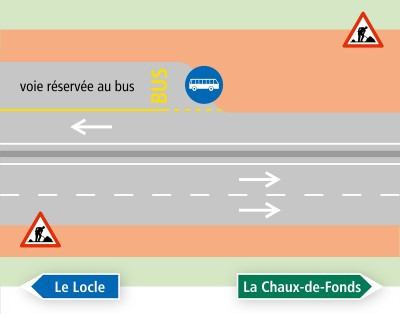 Le trafic sera limité à une voie de circulation à la descente. (photo : OFROU)
