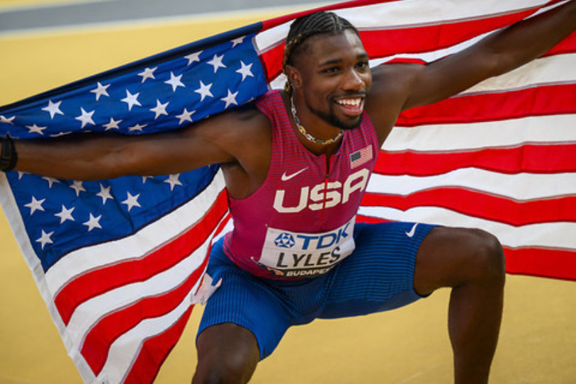 

L’athlète américain Noah Lyles a été vivement critiqué après une déclaration sur la ligue nord-américaine de basketball. (Photo: KEYSTONE/JEAN-CHRISTOPHE BOTT) 