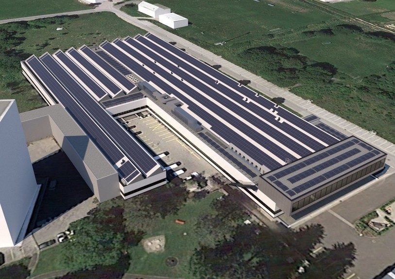 Le toit tout entier est recouvert de panneaux solaires. (Photo: Dixi Polytool)