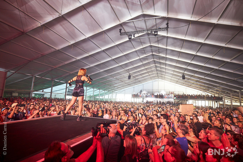 Suzanne a accueilli les premiers festivalier du Chant du Gros ce jeudi peu après l'ouverture de cette 31e édition. (Photo : Damien Carnal).