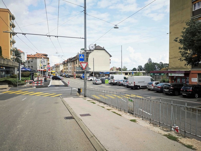 Le carrefour de la Rosière, situé entre les Parcs et Vauseyon à Neuchâtel, sera réaménagé entre l’automne et le printemps prochain. (Photo : Ville de Neuchâtel)