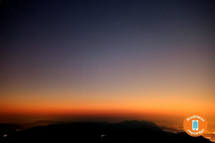 La comète Nishimura photographiée ici par Michel Willemin, depuis le Chasseral. 