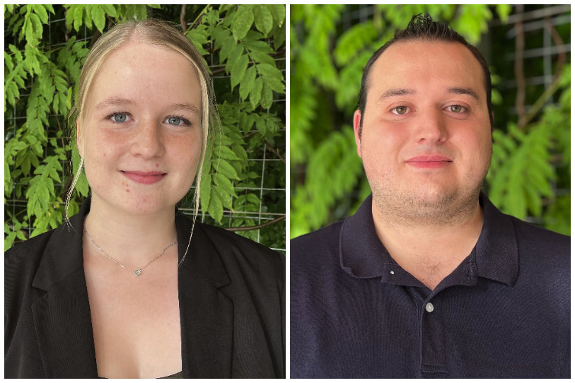 Nadine Zmoos et Loic Guerne, les deux candidats jeunes de l'UDC au Conseil national.