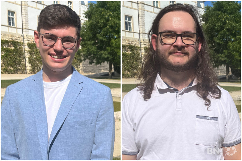 De gauche à droite : Morgan Chételat et Ludovic André sont candidats au Conseil national pour le PVL Jura.