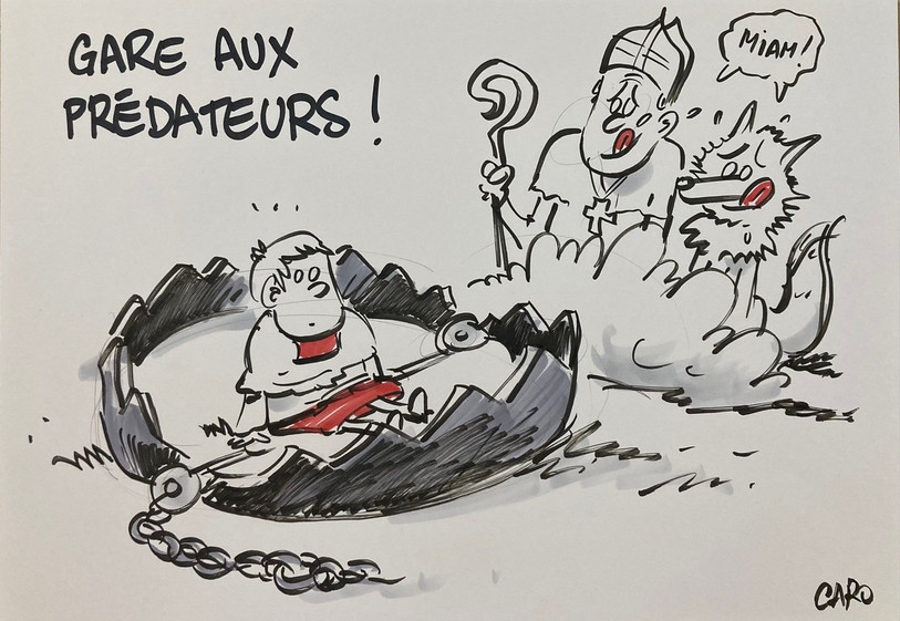 La création de Caro sur le même thème des révélations d'abus au sein de l'église catholique.