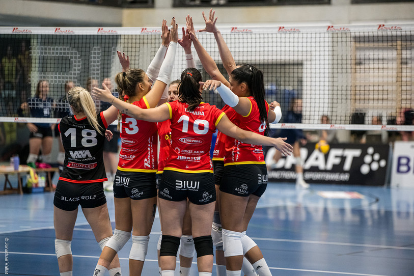 Le Volleyball Franches-Montagnes fête une 3e victoire consécutive. (Photo :archives/Jonathan Vallat)