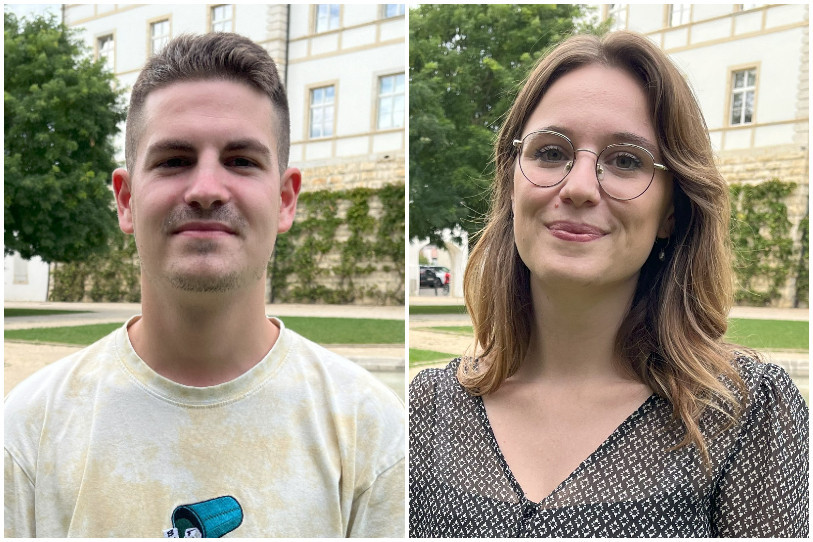 Les deux candidats des Jeunes socialistes jurassiens au Conseil national : Léo Beuret et Zoé Seuret.