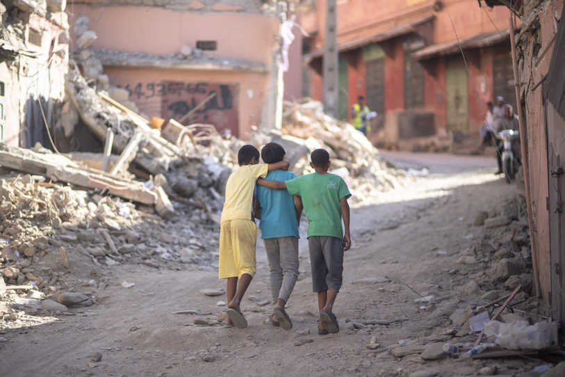 Les Eglises réformées Berne-Jura-Soleure participent à l'effort humanitaire en faveur de la Libye et du Maroc. (Photo : KEYSTONE / Mosa'ab Elshamy)