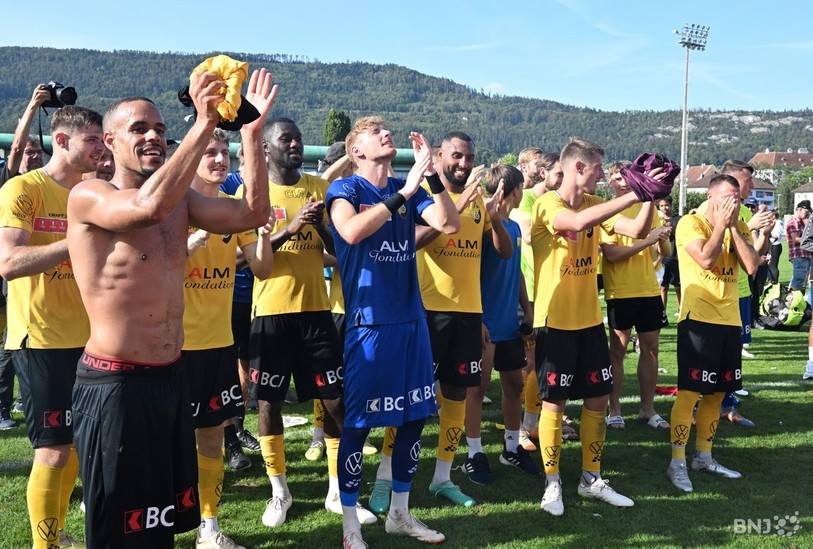 Les SR Delémont ont fait du 17 septembre un jour de fête en sortant St-Gall de la Coupe de Suisse. Bis repetita le 1er novembre ? (photo : Georges Henz).