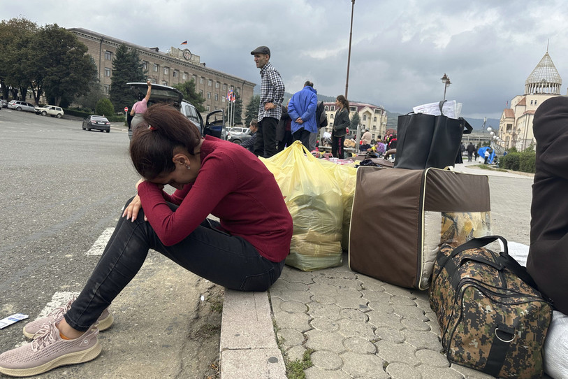 De nombreux habitants ont cherché à fuir le Nagorny Karabakh ces derniers jours. (Photo : AP Photo/Ani Abaghyan)