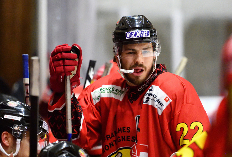 Matteo Valenza s'est fait l'auteur d'un but et deux assists mercredi soir avec le HC Franches-Montagnes (photo : archives/Georges Henz).