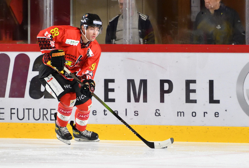 Tanguy Maillard a ouvert le score en vain pour le HC Franches-Montagnes mercredi. (Photo : Georges Henz)