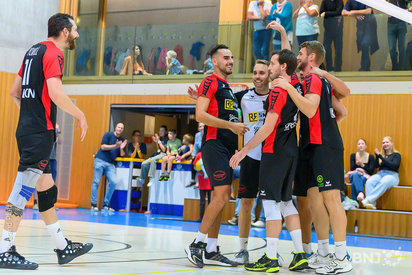 Colombier Volley est premier du classement de Ligue B après quatre rencontres. (Photo: Bertrand Pfaff)