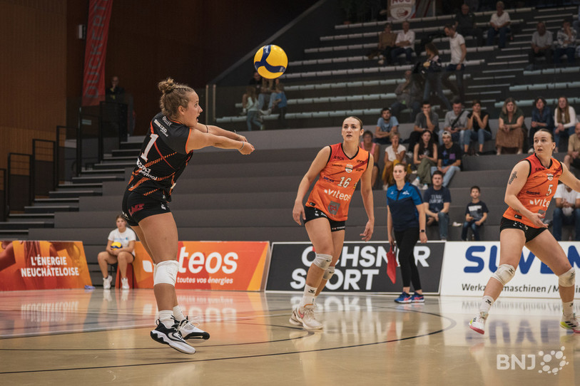 Caroline Delley a été propulsée au rang de libéra titulaire après la blessure de Fabiana Mottis. (Photo: Albin Tissier)