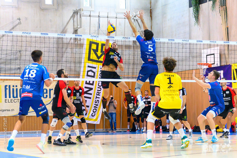 Colombier Volley, champion en titre, survole le championnat de Ligue B en ce début de saison. (Photo: Bertrand Pfaff)
