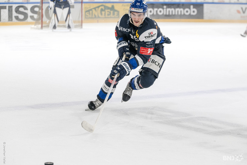 Yves Stoffel a signé un doublé mardi soir pour le HC La Chaux-de-Fonds. (photo : Jonathan Vallat).