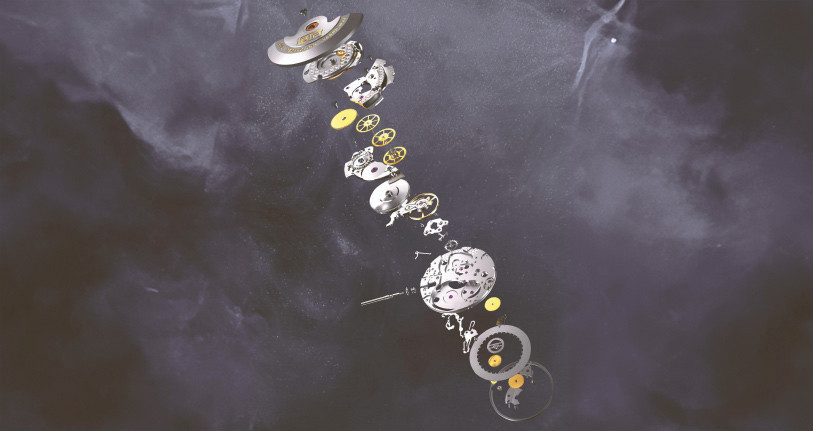 vue éclatée de notre mouvement STP 1-21