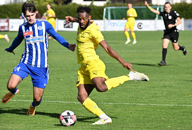 Mohamed Camara a signé un doublé pour le FC Bassecourt. (Photo: Georges Henz) 