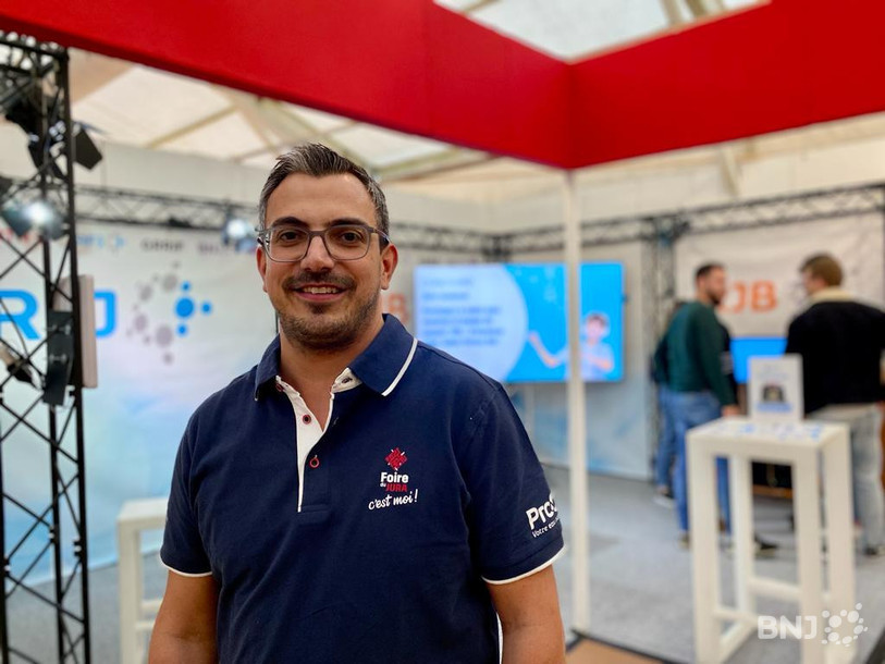 Le président du nouveau comité d'organisation de la Foire du Jura Maciel Da Silva, peu après l'ouverture des portes de la manifestation vendredi.