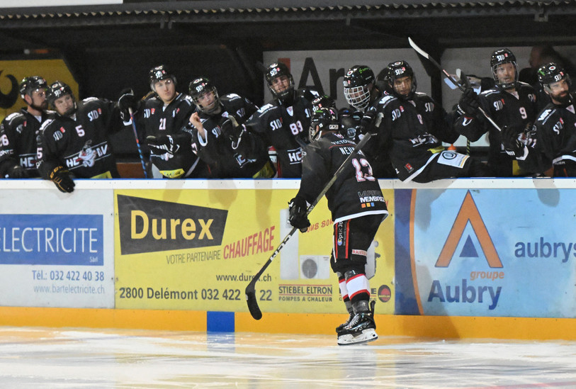 Arnaud Neukomm, l'homme du 3-0 pour le HC Delémont-Vallée, qui s'est finalement imposé 4-0 sur la glace d'Argovia Stars. (Photo : archive Georges Henz).