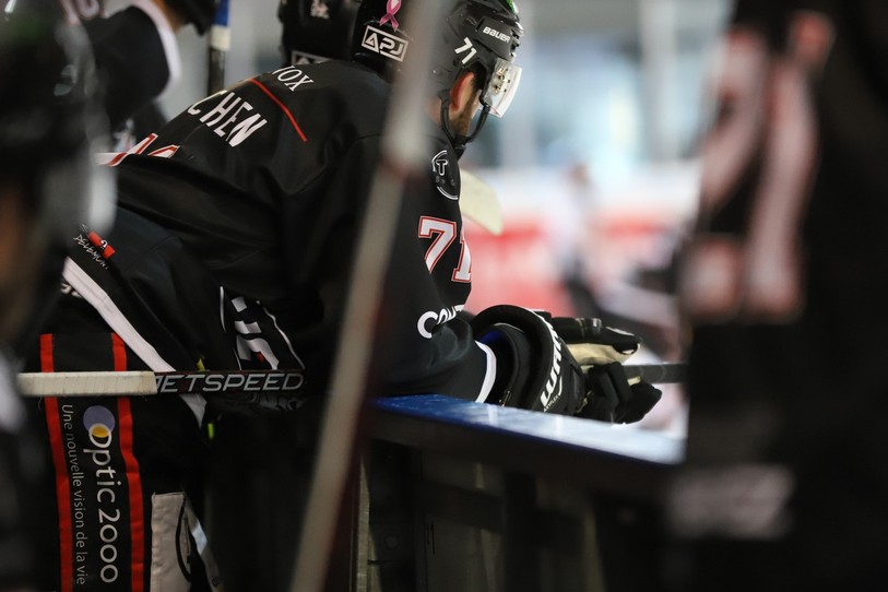 Gaëtan Struchen a inscrit le but décisif pour le HC Delémont-Vallée mardi soir (photo : HC Delémont-Vallée/Yann-Eric Rebetez).