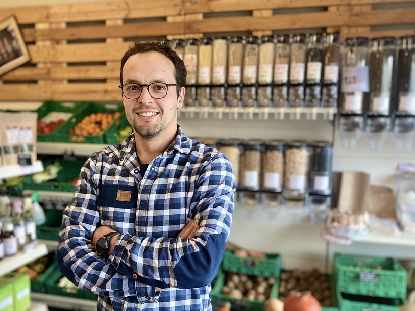 Ignace Berret dans l'Agro-Centre de Courtételle.