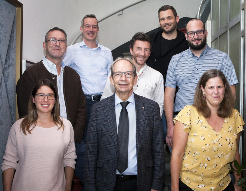 Le nouveau comité d'organisation de la Braderie biennoise, sous la présidence de Michael Schütz. (Photo : Braderie biennoise)