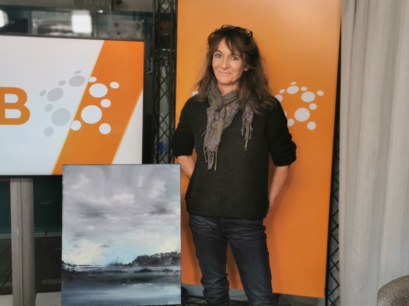 Sylvie Spillmann avec sa dernière création.