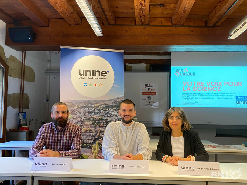 L'équipe de recherche est composée de gauche à droite de Mathieu Avanzi. Yannick Emery, Laure Anne Johnsen. 