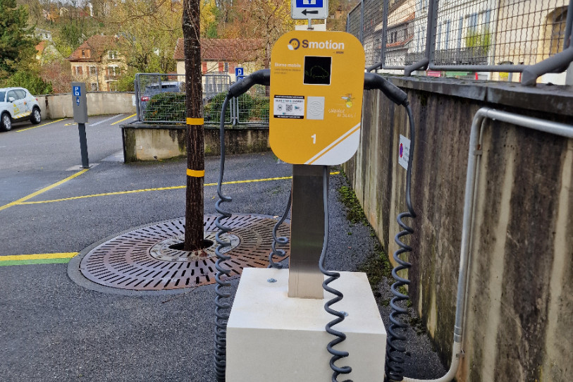 La borne est à l'essai pour une période d'un an. (Photo : Municipalité de Porrentruy).