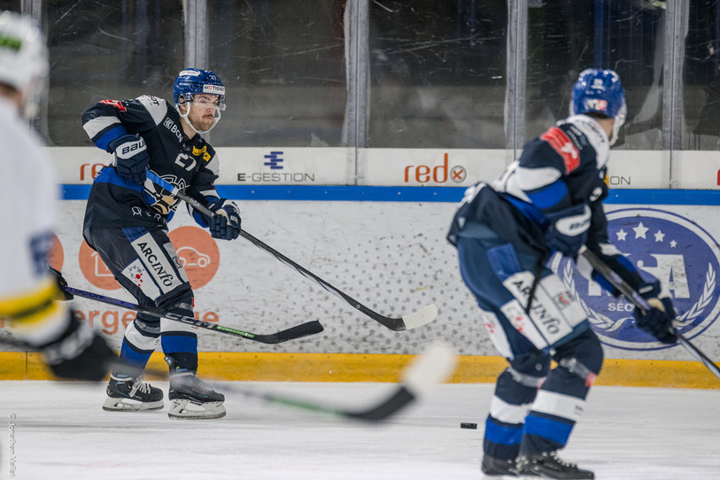 Anthony Huguenin, auteur du premier but pour le HCC samedi soir. (Photo : Jonathan Vallat)
