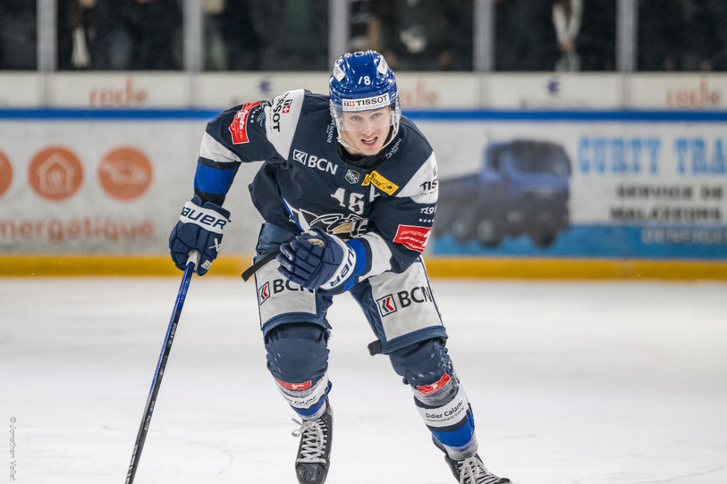 David Eugster a inscrit son premier but de la saison sur la glace de Graben. (Photo : archives Jonathan Vallat)